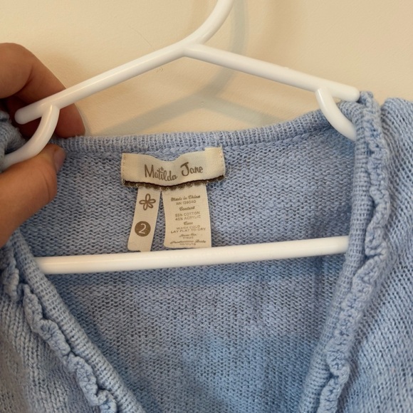 Matilda Jane Girl’s Cardigan Sweater Front Tie With Decorative Buttons Size 2 - Picture 3 of 4
